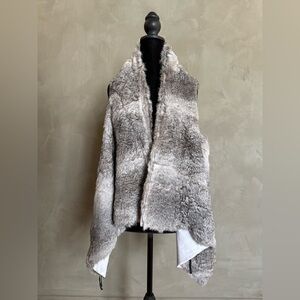 Claude Maus - Gray Women's Rabbit Fur Vest